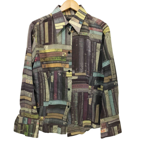 ポールスミスブラックレーベル Paul Smith BLACK LABEL 洋書柄 マルチカラー L/S シャツ レディース 46L