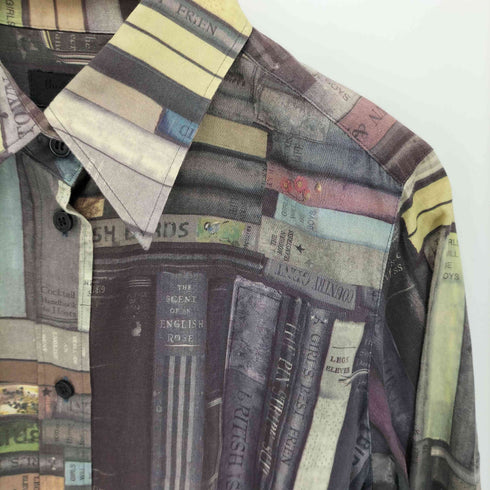 ポールスミスブラックレーベル Paul Smith BLACK LABEL 洋書柄 マルチカラー L/S シャツ レディース 46L