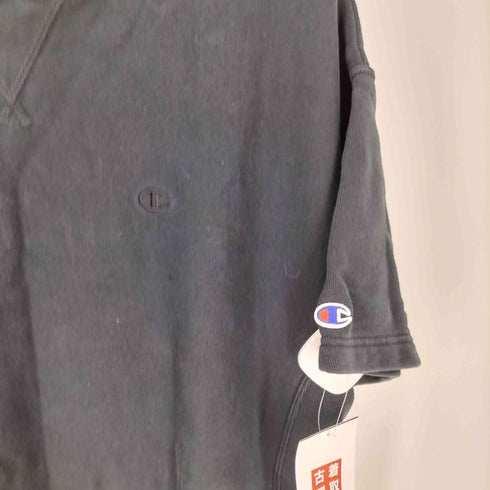 チャンピオン Champion REVERSE WEAVE リバースウィーブ 同色 目あり 刺繍 Vガゼット S/S コットン スウェット Tシャツ メンズ import:XL
