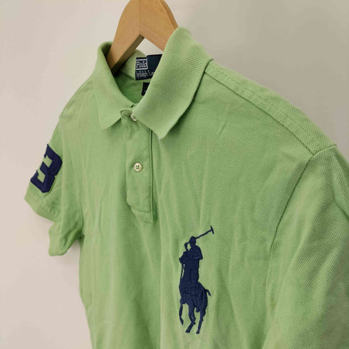 ポロバイラルフローレン Polo by RALPH LAUREN CUSTOM FIT ビッグ ポニー 刺繍 ナンバリング 3 鹿の子 ポロシャツ メンズ import:M