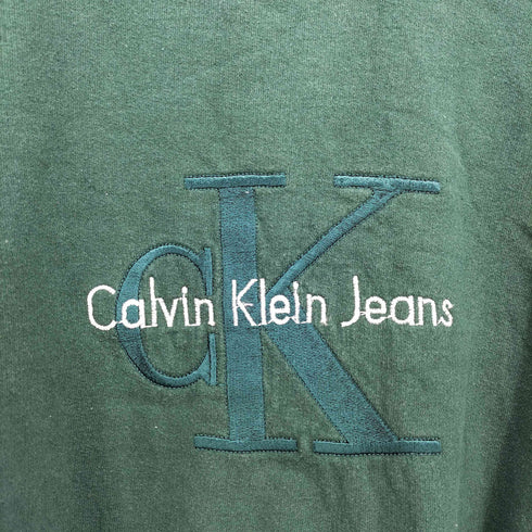 カルバンクラインジーンズ Calvin Klein Jeans ロゴ刺繍 クルーネック スウェット メンズ import:XL