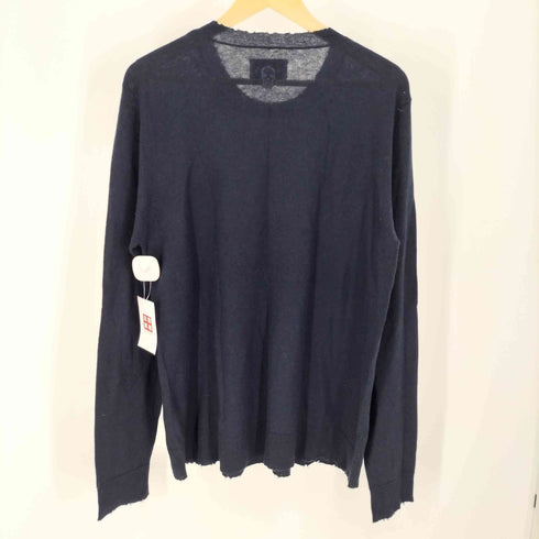 ザディグエヴォルテール ZADIG&VOLTAIRE バック スカル 刺繍 カシミヤ ダメージ ニット セーター メンズ import:L