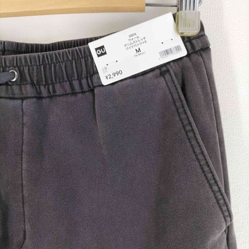 ジーユー GU 24AW ウォームデニムストレッチワイドパンツ+E メンズ JPN:M
