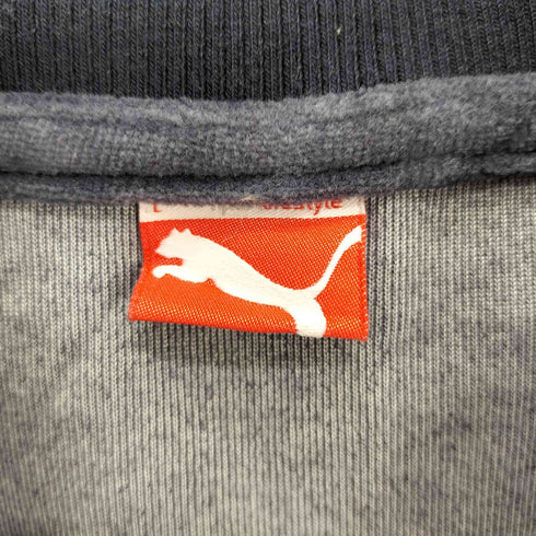 プーマ PUMA ロゴ 刺繍 リブライン ベロア トラック ジャケットジャージ メンズ import:L