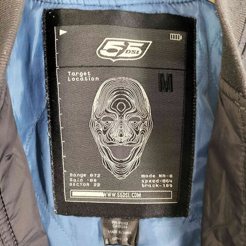 フィフティーファイブディーエスエル 55DSL 胸パッチ刺繍ナイロンジャケット メンズ import:M