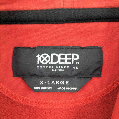 10.DEEP デザート フロッキープリント プルオーバーパーカー メンズ XL
