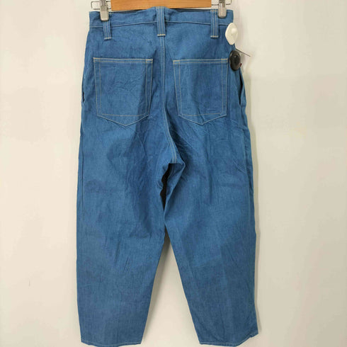 イートウツサヴィルロウ E.TAUTZ SAVILE ROW CHORE TROUSERS 2タックデニムワイドパンツ メンズ
