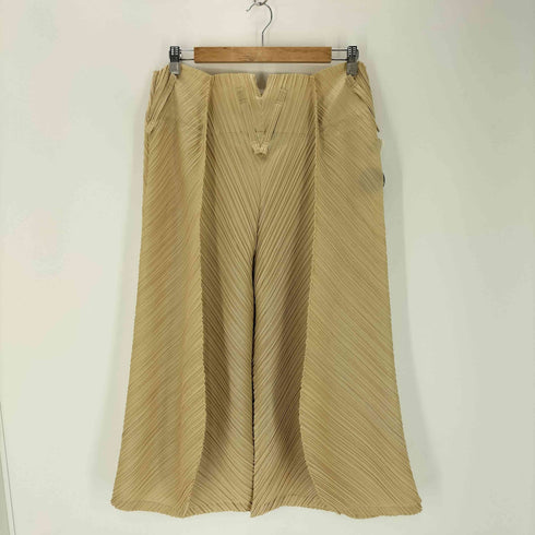 プリーツプリーズイッセイミヤケ PLEATS PLEASE ISSEY MIYAKE POTTER'S WHEEL プリーツ加工 ハイウエスト 立体 クロップド アラジン パンツ レディース JPN:3