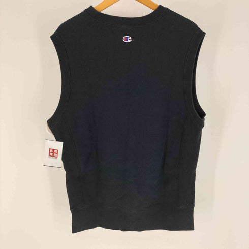 チャンピオン Champion 青単 復刻 REVRSE WEAVE リバースウィーブ 目あり ワッペン 刺繍 ヘビーウエイト ベスト スウェット トレーナー メンズ import:L