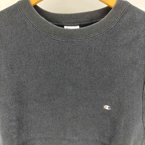 チャンピオン Champion 青単 復刻 REVRSE WEAVE リバースウィーブ 目あり ワッペン 刺繍 ヘビーウエイト ベスト スウェット トレーナー メンズ import:L