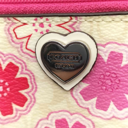 コーチ COACH ハートロゴプレート 花柄 カードケース レディース