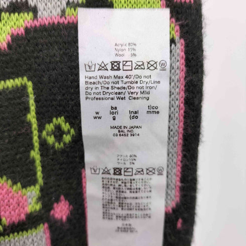 バル BAL JACQUARD KNIT SOCCER SCARF メンズ