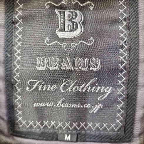 ビームス BEAMS NYワッペン サイドラインジップアップフーディ ボルドー メンズ JPN:M