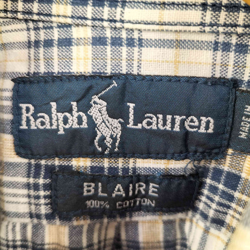 ラルフローレン RALPH LAUREN スモールポニー刺繍 BLAIRE BDチェックシャツ メンズ import:M