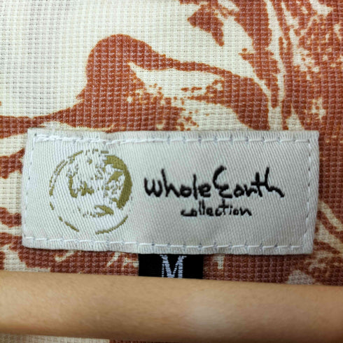 ホールアース whole earth ウッドボタン ポリレーヨン(竹) オープンカラーシャツ メンズ JPN:M