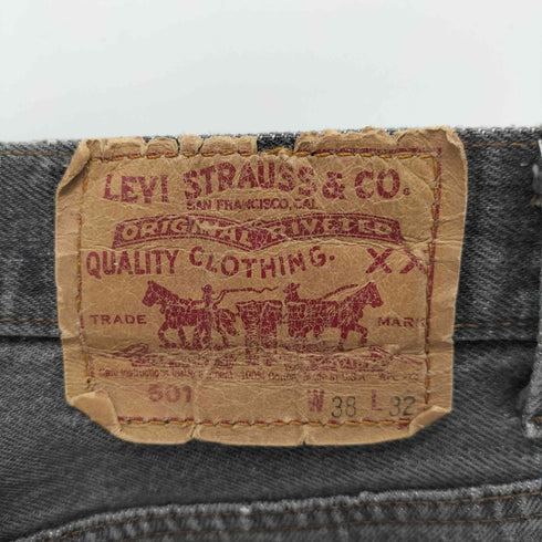 リーバイス Levis 90S 99年製 MADE IN USA 501 ボタン裏653 先染め ブラックデニムパンツ メンズ W38