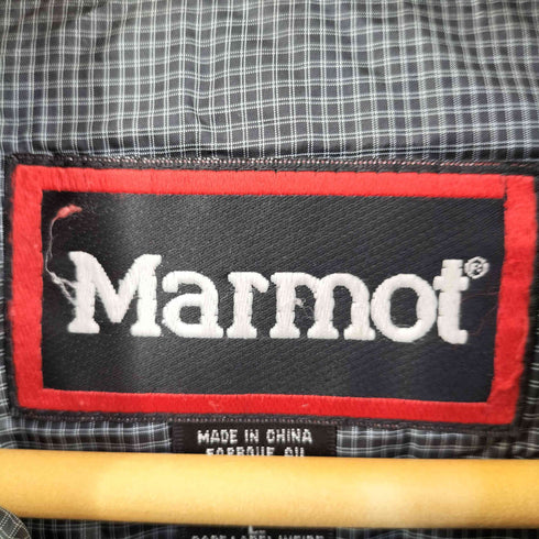 マーモット MARMOT 00s 裏地チェック ジップアップフーディ ダウンジャケット 825 Fill メンズ JPN:L