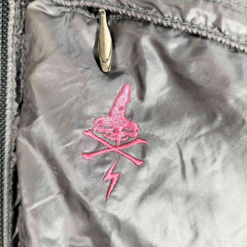 ヒステリックグラマー HYSTERIC GLAMOUR Y2K archive アーカイブ 刺繍 ロゴ 裏地スウエット生地 フーデッド ナイロンブルゾン レディース import:M