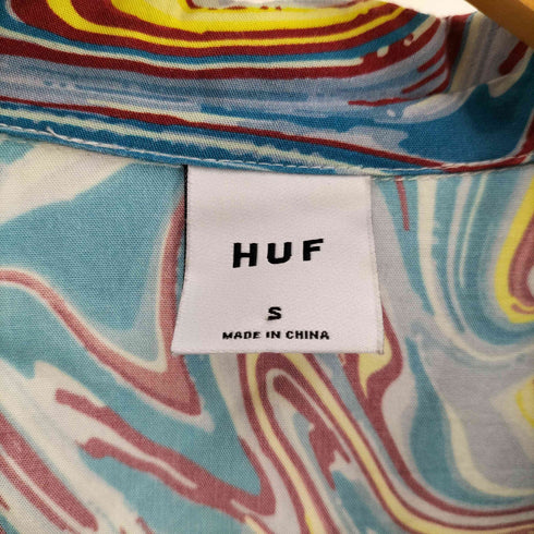 ハフ HUF 総柄 サイケ 開襟 オープンカラー レーヨン シャツ メンズ JPN:S
