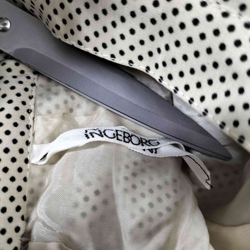 インゲボルグ INGEBORG ドット柄プリーツスカート レディース