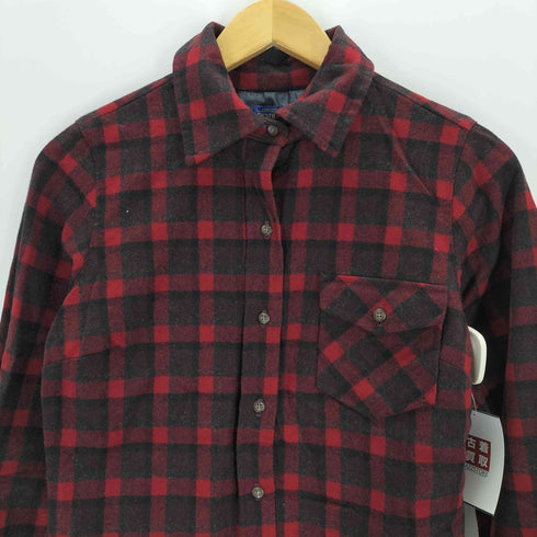 ペンドルトン PENDLETON usa製 ウールチェック ネルシャツ レディース JPN:S