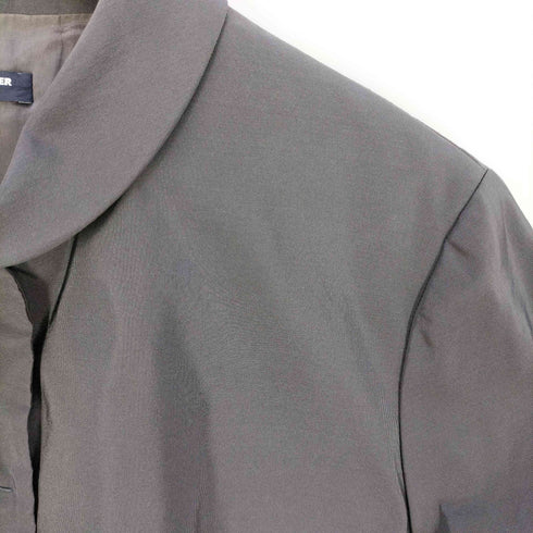 ジルサンダーネイビー JIL SANDER NAVY イタリア製 ポリエステルシルク ラウンドカラー ジャケット レディース 44