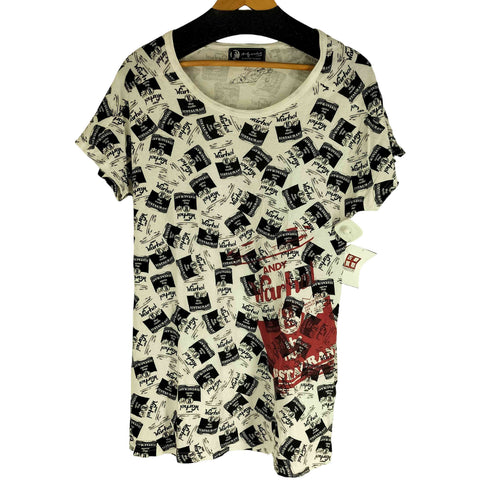 アンディウォーホル バイヒステリックグラマー andy warhol by HYSTERIC GLAMOUR Y2K 総柄 プリント S/S Tシャツ メンズ FREE