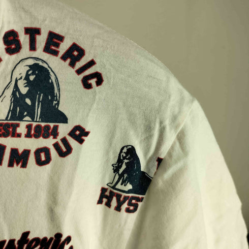 ヒステリックグラマー HYSTERIC GLAMOUR Y2K ヒスガール 総柄 プリント S/S Tシャツ メンズ JPN:M