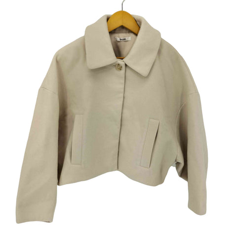 スナイデル snidel レーヨン混 ステンカラー クロップドジャケット レディース ONE SIZE