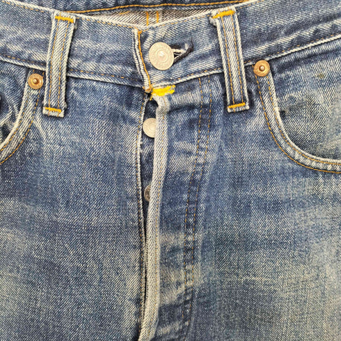 リーバイス Levis 501 66前期 6刻印 ボタンフライ リメイク パッチワーク フレア デニムパンツ メンズ