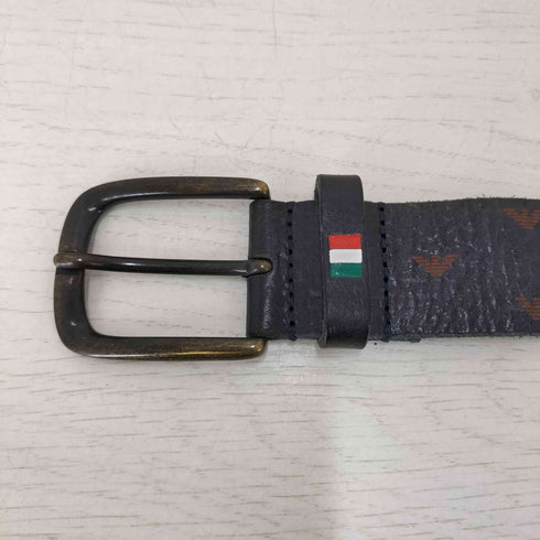 アルマーニジーンズ ARMANI JEANS LIMITED EDITION 総柄レザーベルト メンズ