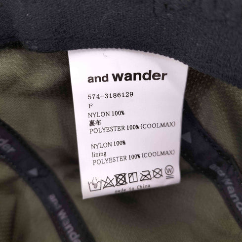 アンドワンダー and wander JQ tape cap メンズ FREE