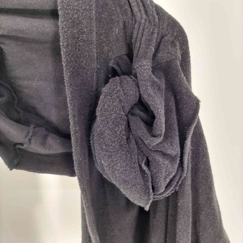 コムデギャルソン COMME des GARCONS 02AW AD2002 Knitting is Free期 タオル地 クロップド アシンメトリー コットン ニット カーディガン ニッティングイズフリー レディース