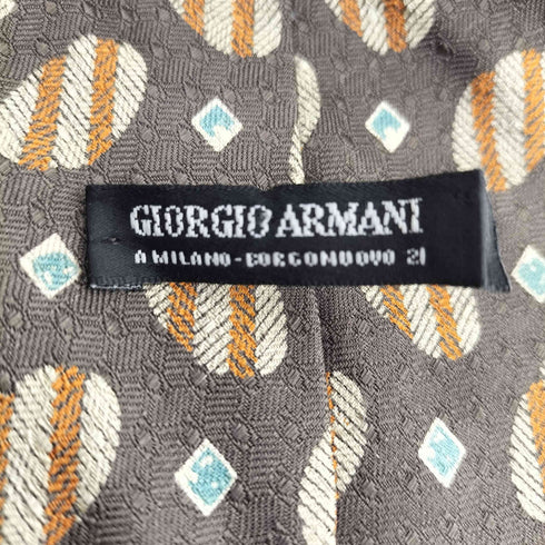ジョルジオアルマーニ Giorgio Armani MADE IN ITALY 総柄 シルクネクタイ メンズ