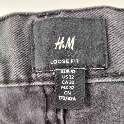 エイチアンドエム H&M ブラックデニムパンツ メンズ