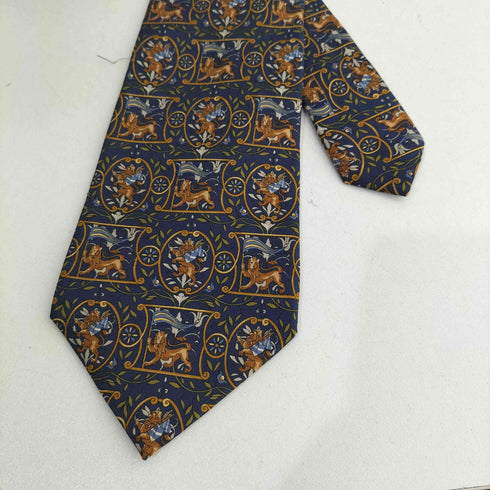 サルヴァトーレフェラガモ Salvatore Ferragamo MADE IN ITALY 総柄シルクネクタイ メンズ