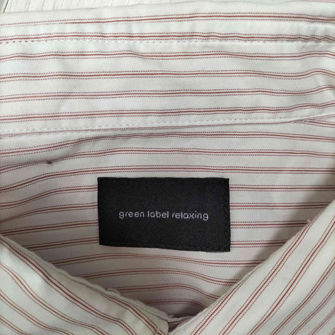 ユナイテッドアローズグリーンレーベルリラクシング UNITED ARROWS green label relaxing コットン ストライプ ブロード ジャストルーズ シャツ メンズ JPN:L