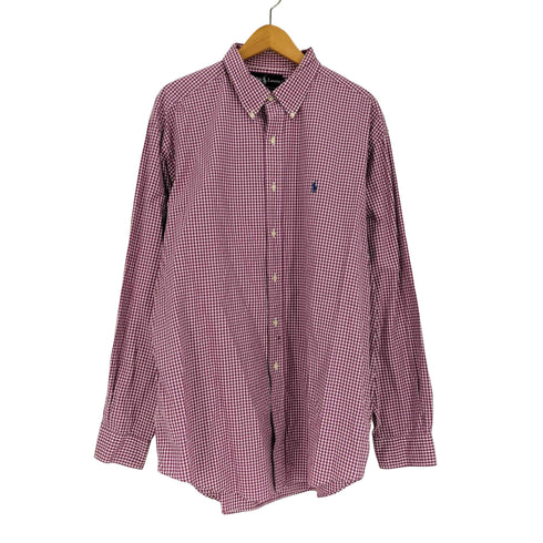 ラルフローレン RALPH LAUREN CLASSIC FIT ポニー 刺繍 ギンガムチェック B.D シャツ メンズ import:XL
