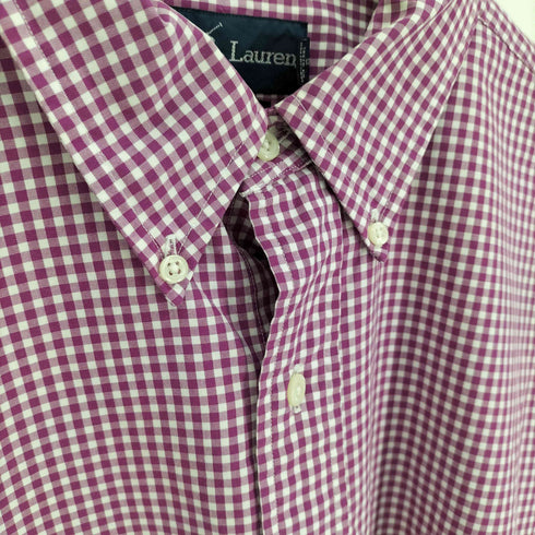 ラルフローレン RALPH LAUREN CLASSIC FIT ポニー 刺繍 ギンガムチェック B.D シャツ メンズ import:XL