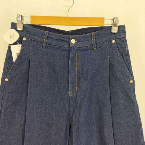アンリラクシング unrelaxing タック ワイド バギー デニム パンツ レディース JPN:S