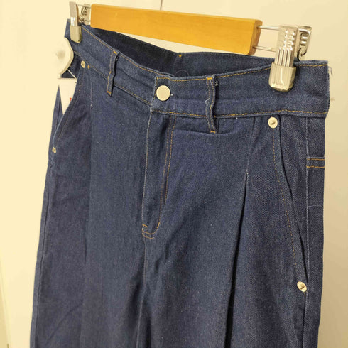 アンリラクシング unrelaxing タック ワイド バギー デニム パンツ レディース JPN:S