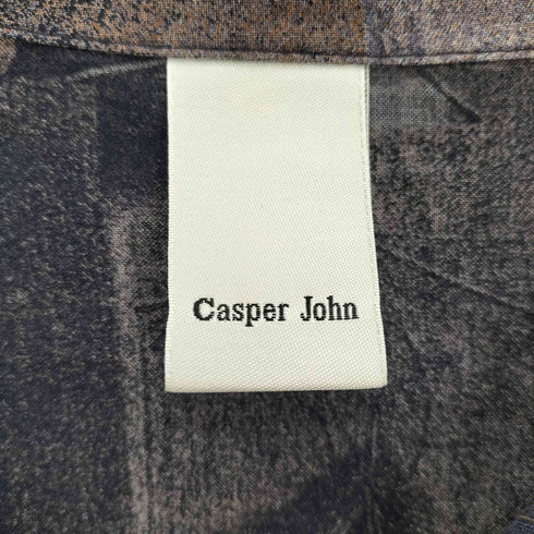 キャスパージョン CASPER JOHN 総柄 開襟 オープンカラー レーヨン シャツ メンズ JPN:M