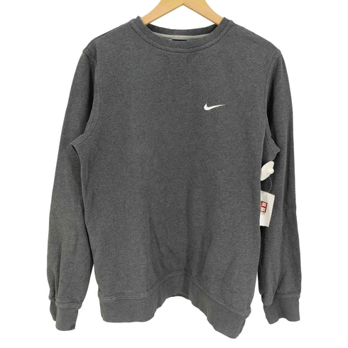 ナイキ NIKE スウッシュ ロゴ 刺繍 裏起毛 クルーネック スウェット メンズ import:L