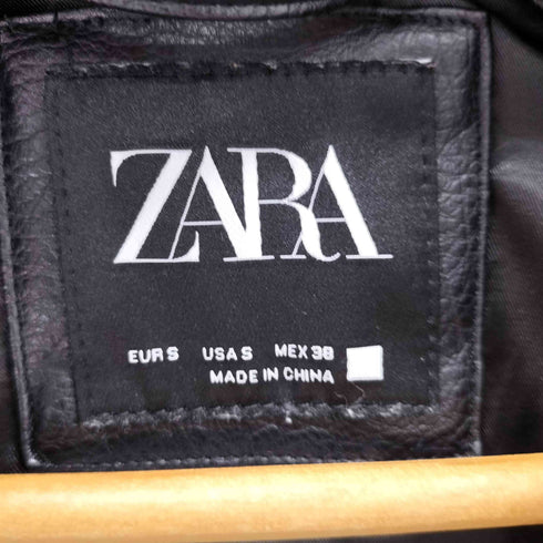 ザラ ZARA シングルライダースジャケット レディース import:S