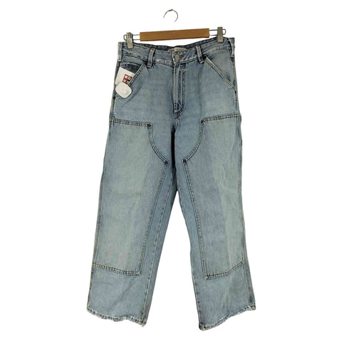 ザラ ZARA JEAN COUPE AMPLE ダブルニーデニムパンツ メンズ 38