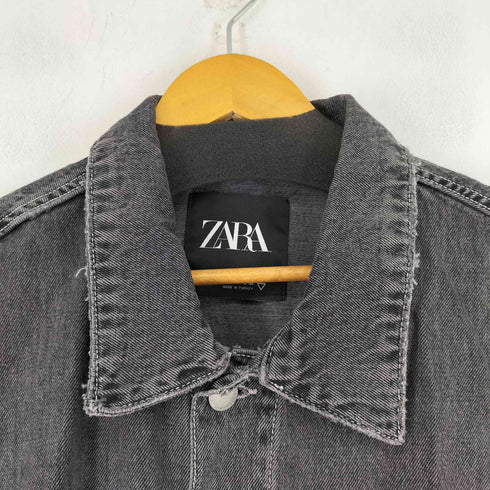 ザラ ZARA ブラックデニムベスト メンズ XL