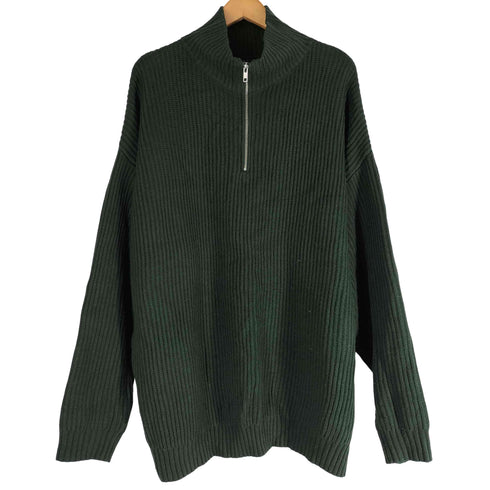 フリークスストア FREAKS STORE ビッグシルエット 畔編み ハーフジップニット メンズ JPN:L