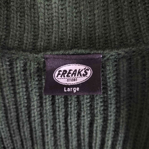 フリークスストア FREAKS STORE ビッグシルエット 畔編み ハーフジップニット メンズ JPN:L
