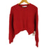 ザラ ZARA レーヨン混 畦編み クロップド ニット セーター レディース import:M