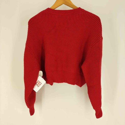 ザラ ZARA レーヨン混 畦編み クロップド ニット セーター レディース import:M